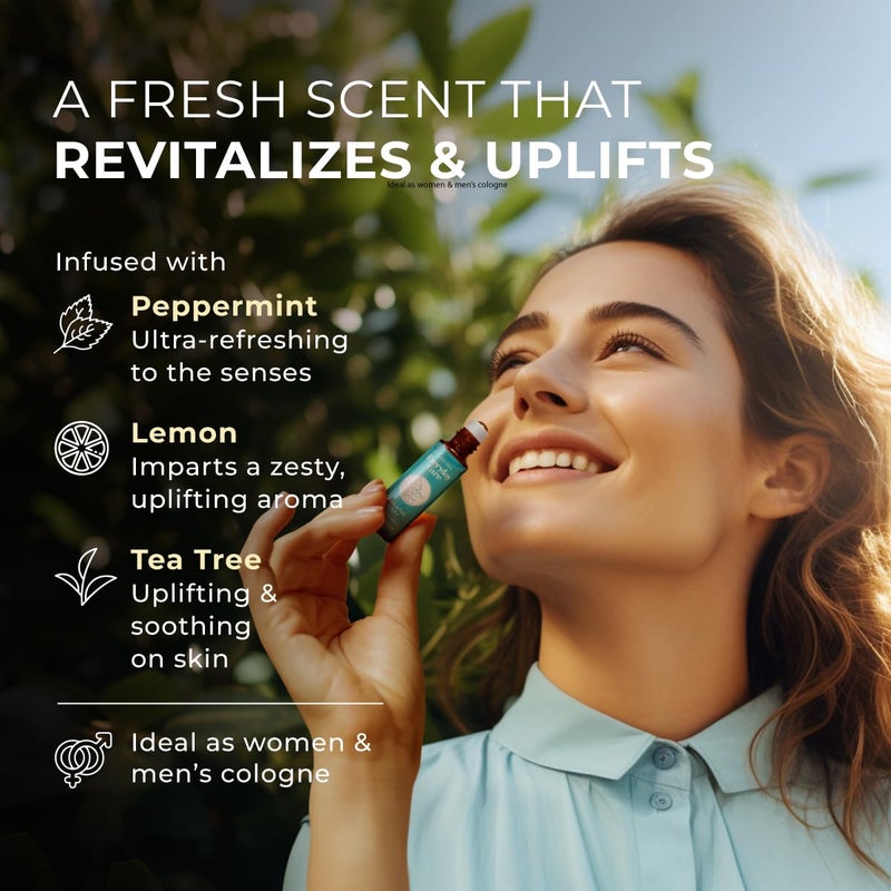 Gya Labs Breathe Essential Oil Roll On - 0.34 Fl Oz - Travel Size Roller for Camping, Skin, Aromatherapy Relief, Convenience - Image 2